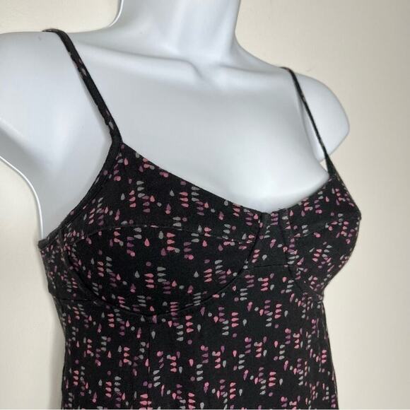 C&S Check & Stripe Women's Camisole Tank Top S Geometric Print Multicolor Black - Picture 3 of 8